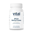 Vital Nutrients Vitamin B12 & Methyl Folate | ヴィーガン メチル化 Folate & B12 サプリメント | 5-MTHF Plus B12 神経系と代謝をサポート | グルテン、酪農場、大豆フリー | 100 カプセル