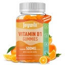 ビタミンB1ガミー500mg、大人のためのChewable Thiamine B1の補足、600mgカルシウム クエン酸塩と、サポート神経系、ビーガン、自然なオレンジ味