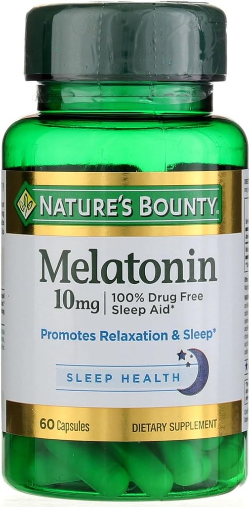 Nature's Bounty Melatonin 10mg Capsules, 60 Count (Pack of 4)
