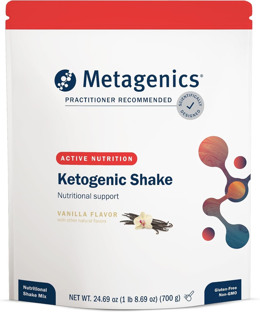 メタジェニックスKetogenicシェイク-Ketogenic食事療法の蛋白質の揺れ- 25のビタミン及び鉱物-Biotin、カルシウム、鉄及びマンガン-非GMO及びグルテンフリー-バニラ- 14のサービングを使って-