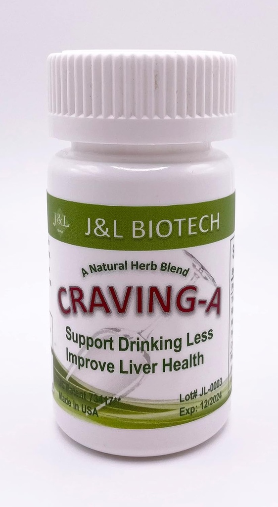 J&L Natural Supplement for Drinking Less and Liver Health (30 Capsules, 15 Day Supply)