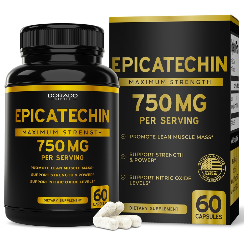 サービングごとのエピカチオンのエキス750mg - (60のカプセル) - Lean筋肉、Nitric酸化物、Myostatinの抑制剤、スタミナ、持久力、ポンプ及び利益-非GMO及びビーガン補足- (60の計算)を支えて下さい