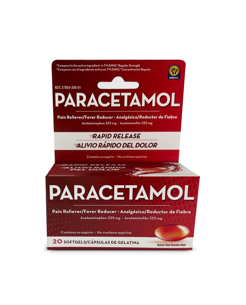 痛みの軽減のためのアセトアミノフェン325mg 20のSoftgels、液体は急速な解放の苦痛、大人の余分強さのための速い痛みのRelieverにカプセルを、熱します減力剤満たしました