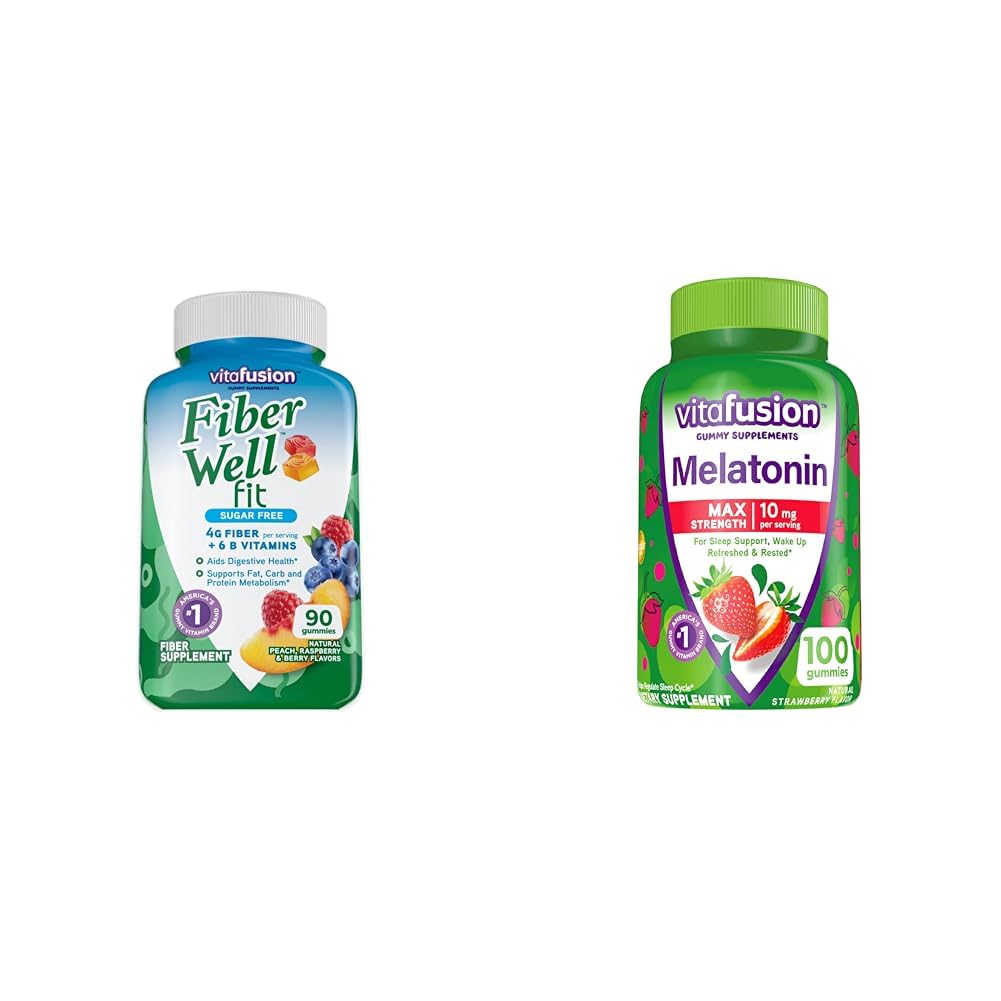 Vitafusion繊維の井戸適合のグミ90の計算および最高の強さのMelatoninのグミ100の計算