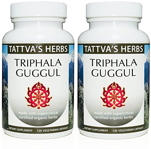 Triphala Guggulの草の補足、Ayurvedaの草の補足、消化器の健康及びサポート、Triphalaの粉のカプセル、240の計算(2パック)、25年の優れたサービス