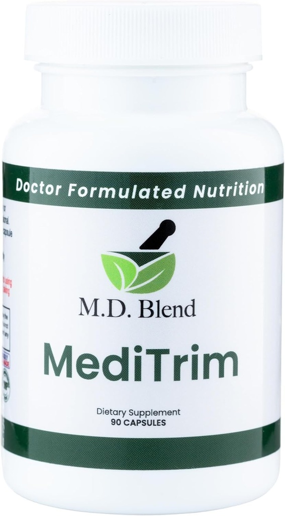 M.D. MediTrim - エキスパートフォーミュレートサプリメントエネルギー、満足度、および体格目標 - スムーズなシステムバランス - グリーンコーヒー豆、緑茶、アップルサイダーワインガー、ハイビスカス - 90カプセル