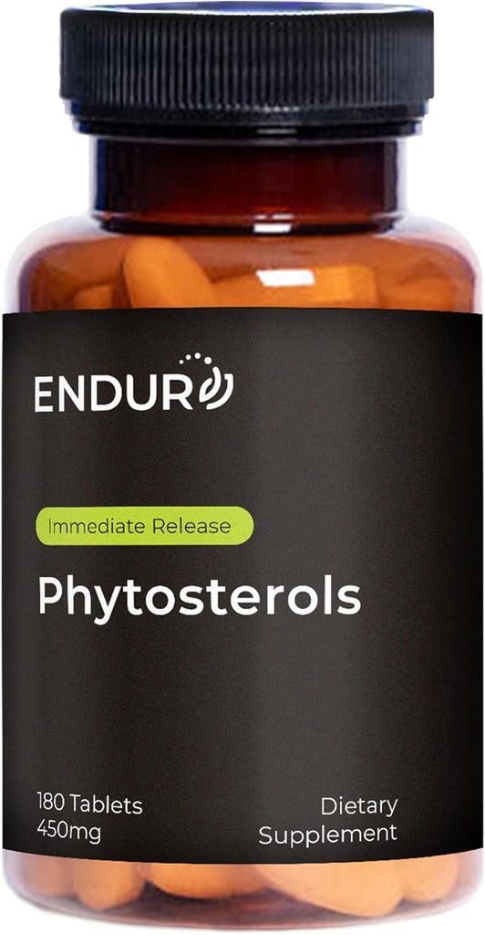 Endur Phytosterols, Promotes Heart & Prostate Health for Men, Helps Block Cholesterol Absorption & Support Urinary Comfort, 450mg (180 Tablets)
