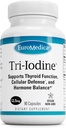 EuroMedica Tri-Iodine - サポート甲状腺の健康 - Kelpの分子ヨウ素とのエイドのホルモンのバランス - 特徴のカリウムのヨウ化物及びナトリウムのヨウ素 - 脳及びエネルギー サポート - 12.5mg、90のカプセル