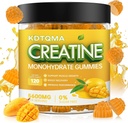 Creatine Monohydrate Gummies for Men & Women 120 CT - 5600mg of Creatine Monohydrate per Serving, Chewable Creatine Monohydrate for Muscle Support & Energy Boost, Sugar Free, Vegan (Mango Flavor)