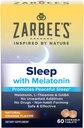 ZarbeeのMelatonin 5mg、L-Theanine + GABAの睡眠の補足は平和な睡眠、自然なオレンジ味、大人の年齢12のためのChewableタブレットを、60の計算促進します