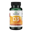 SwansonのビタミンD-3 5000 IUの骨の健康の免疫サポート健康な筋肉機能D3の補足(cholecalciferol) 125のmcg 250のSoftgelsの計算