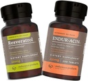 耐久プロダクトResveratrolの補足–ブドウの皮のエキスおよびENDUR-ACIN 250mg Niacin -最適吸収及び低フラッシュのための延長解放