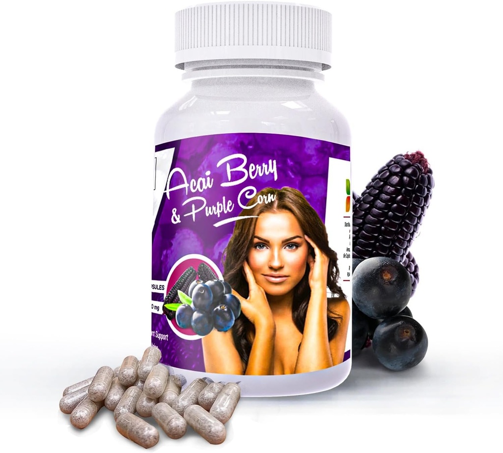 Acai Berry with Purple Corn Capsules l Resveratrol and Anthocyanins Source l Sikyriah
