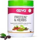 OZIVA Protein & Herbs for Women | 500 Gm(16人前)|マルチビタミン、クルクミン、シャタバリ、Tulsi for Support Metabolism、ホルモンバランス&スキン、ヘアヘルス(1.1 Lb)