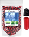XPRS Nutra Size 4 Empty Capsules - 500 Count Small Empty Gelatin Capsules - Pills DIY Capsule Filling - Fillable Bovine Pill Gel Caps for Do-It-Yourself Supplements (Black/Red)