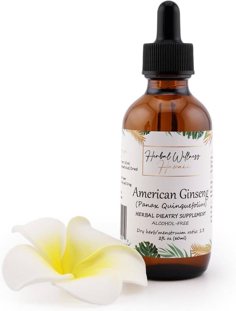 アメリカのGinsengの液体のエキス(Panax Quinquefolius) - エネルギー及び免除サポート、有機性野菜Glycerin、2 Fl.ozのためのサプリメント