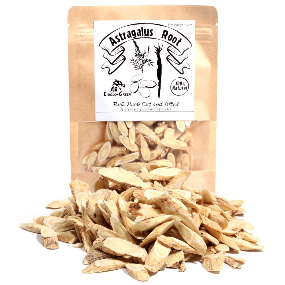 Astragalus Root (Milkvetch/Huangqi/黄/正北/황기) Astragalus Root スライスされた未加工、乾燥されたバルクハーブ 3Oz (88g)