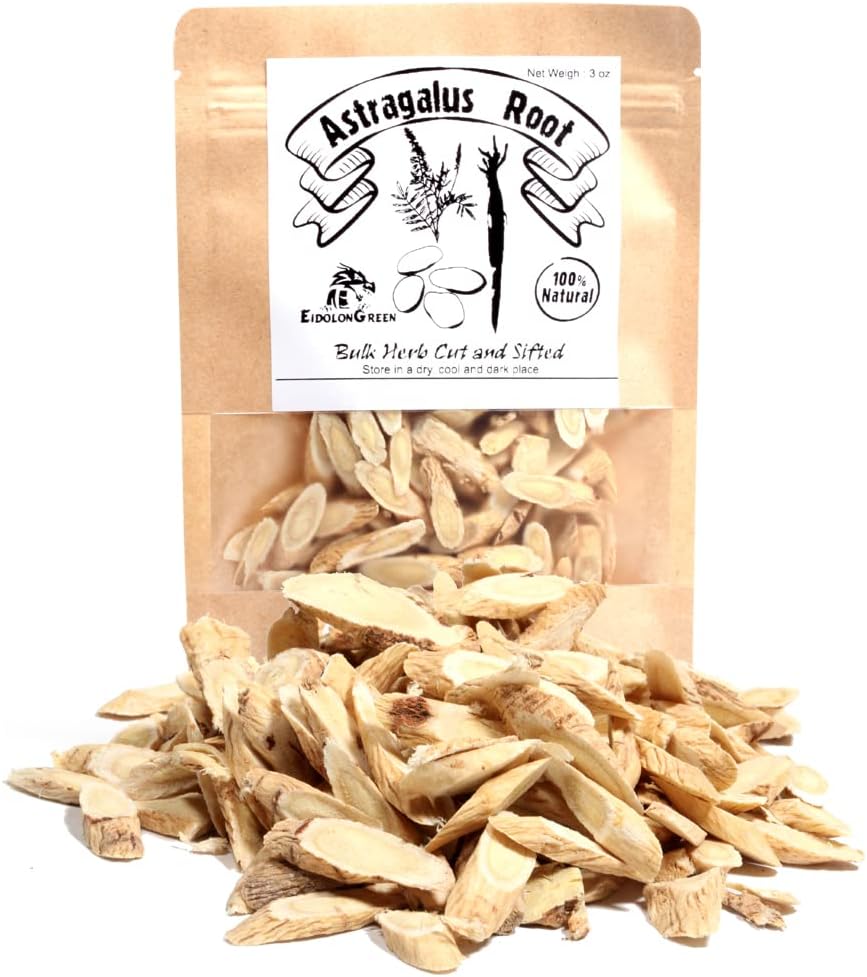 Astragalus Root (Milkvetch/Huangqi/黄/正北/황기) Astragalus Root スライスされた未加工、乾燥されたバルクハーブ 3Oz (88g)