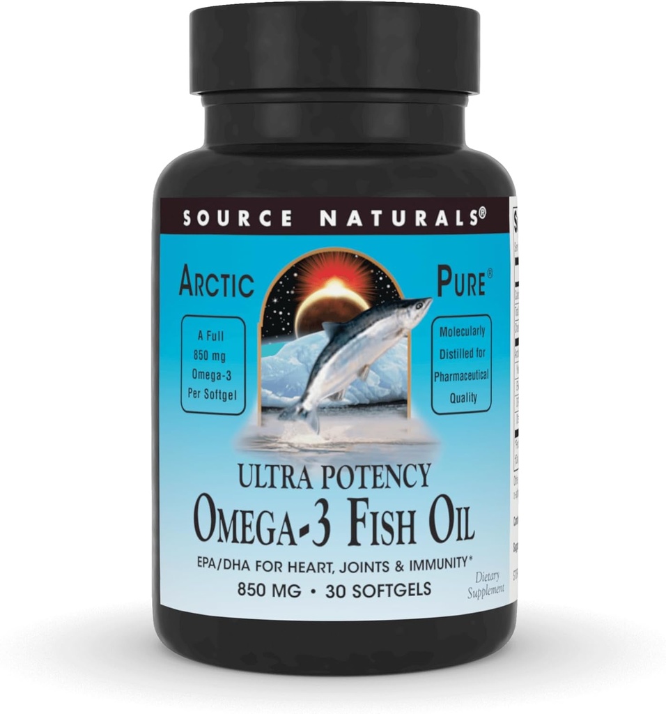 ソースナチュラル アークティック純粋な超効力 850 mg Omega-3 魚油 - 30 Softgels