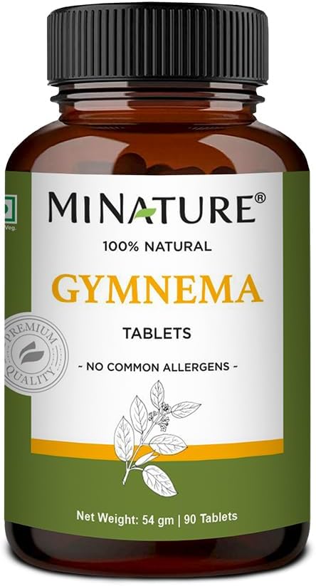 Gymnema Tablets by mi Nature | 90 Tablets, 1000 mg | 45 Days Supply | Gurmar | Gymnema Sylvestre Supplements | Vegan