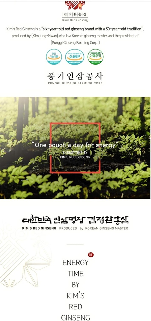 韓国キムの6yrs レッドジンセン抽出エネルギー時間(10ml x 30) 홍삼으로 타임지  지