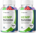 (2 Pack) Rejuvazen Gummies - Official Formula - Rejuvazen Hemp Gummies Blood Pressure Sugar Formula 300mg, Rejuvazen Gummies High Potency Blend Big Size Gummies 25mg Per Gummy 1500mg (120 Gummies)