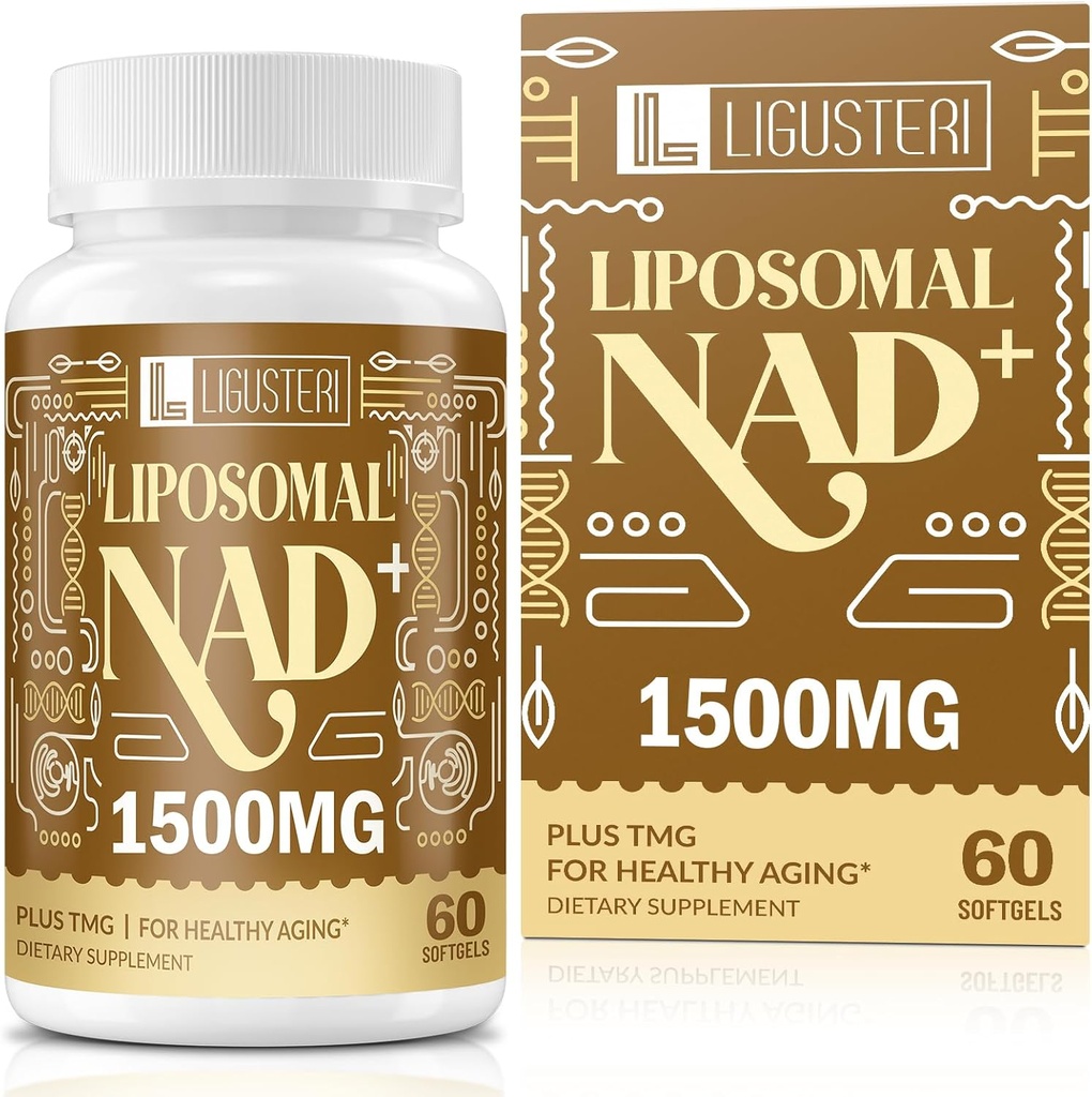 1500のMGのLiposomal NAD+、98%+吸収、NAD+ TMG、老化の防衛、細胞エネルギー、中心及び頭脳機能、長寿、60のSoftgelsのための女性及び人のための補足