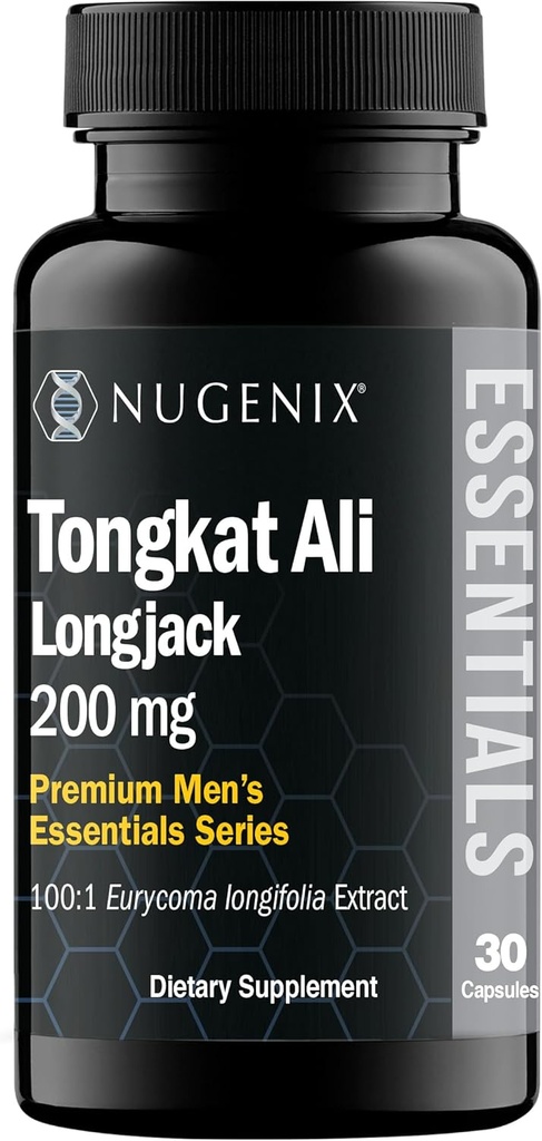 Nugenixは男性のためのTongkatアリをエッセンシャル, 男性の健康のためのサポート, ロングジャックEurycoma Longifoliaエキス, 30ct