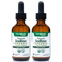 LIQUIDHEALTHのUSDAの有機性Nascentのヨウ素の液体の低下、甲状腺及び免疫サポートのための純粋なヨウ素の補足、エネルギー補足-米国、ビーガン、無色、味のないチンキ(2パック)で作って下さい