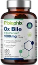 BioPerine 120のベジギー カプセルが付いているBiophix OxのBile 1000のmg -高い吸収の消化器酵素の補足-肝臓Metabolic GIの脂肪代謝サポート