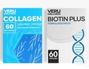 Veruのウェルネスの毛の皮の釘のDuoのライフスタイル パッチ-Biotinのコラーゲン-自己接着時間の解放の Topicalパッチ、8-10時間の(60の日の供給)