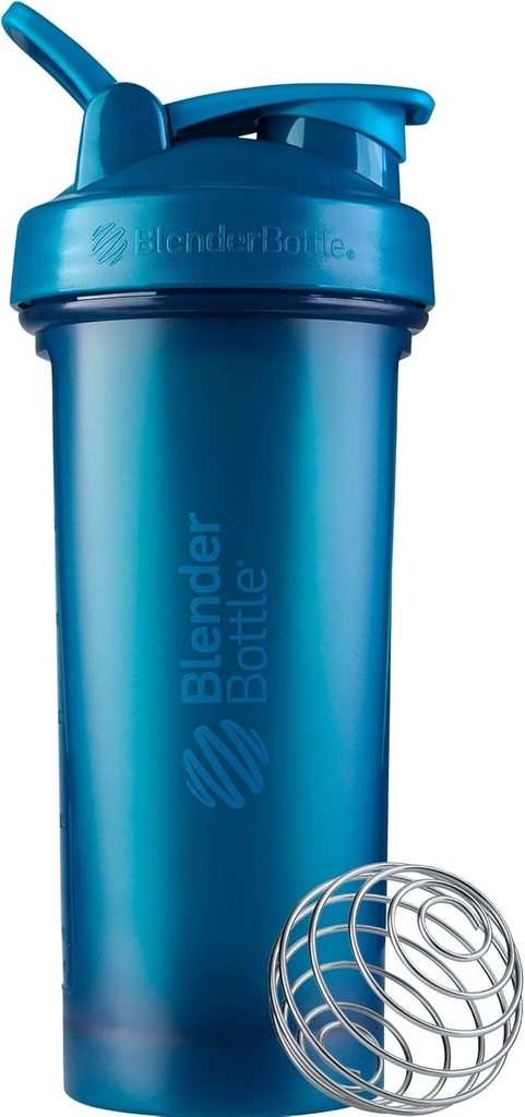 BlenderBottle古典的なV2シェーカーボトルは、タンパク質シェイクスとプレワークアウト、28-オンス、オーシャンブルーに最適