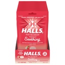 HALLS Throat Soothing(以前はHALLS Breezers)クリーミーなイチゴの喉のドロップ、12バッグ25ドロップ(300トータルドロップ)