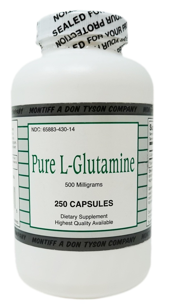 Pure L Glutamine 500 mg 250 caps