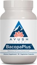 AyushハーブBacopaPlus - Bacopaサプリメント、メモリ&フォーカスのための有機Bacopa、Ginkgo、Gotu Kola、Ashwagandha - 90ベジタリアンカプセル(1カウント)と大人のための認知サポートピル