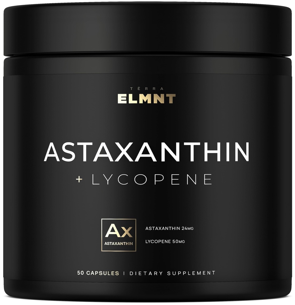 アスタキサンチン24mg + Lycopene 50mgの臨床強さのCarotenoidsの皮の補足w. 100%の自然なMicroAlgae -皮の健康及び色素形成のための最もよいアスタキサンチンの補足-アスタキサンチナ