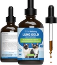 Pet Wellbeing Lung Gold for Cats - Lung Immune Support, Lower Respiratory Health, Open Airways, Normal Breathing, Reishi, Coptis - Veterinarian-Formulated Herbal Supplement - 4 oz (118 ml)