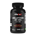 ビタミンB6とメラトニン30mg - 240高速解体タブレット高潜水睡眠サポート - 薬物なし、自然シトラス味 - ベジタリアン、非GMO、グルテンフリー