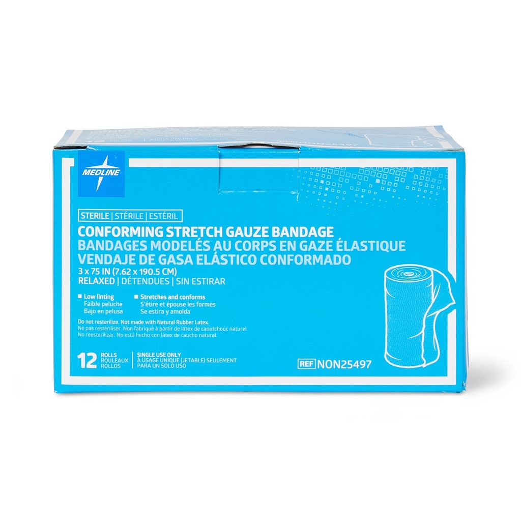 Medline の生殖不能は Gauze の包帯、3" x 75」の傷の心配、96 のパックのための理想を合わせます