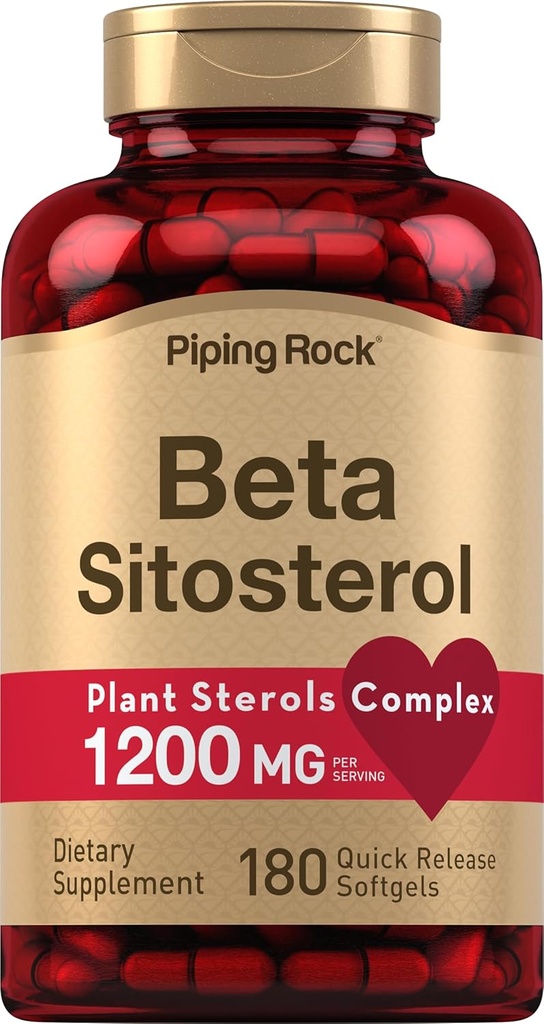 パイピングロックβシトステロールサプリメント メンズ | 1200mg | 180Softgels | 植物ステロールコンプレックス | GMO・グルテンフリー