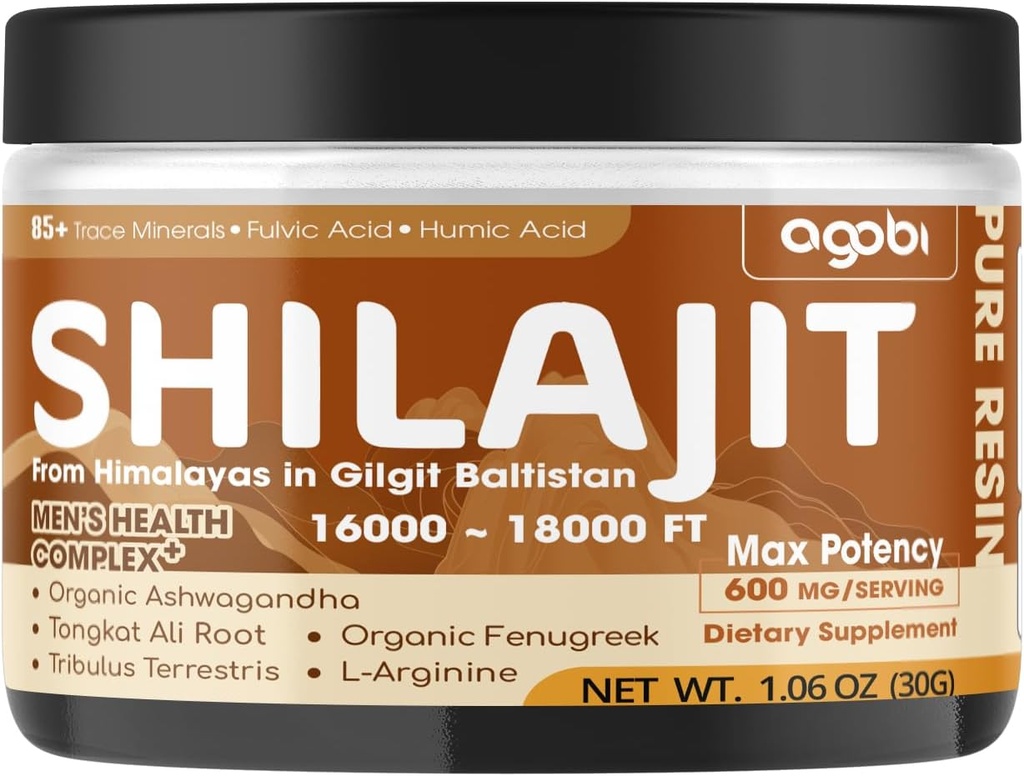 Shilajitの純粋なヒマラヤの有機性樹脂- 85+のトレースの鉱物、Fulvicの酸、Ashwagandhaの根、Tongkatのアリ及びより多くの草-サポート免疫学、エネルギー生産及び頭脳の健康