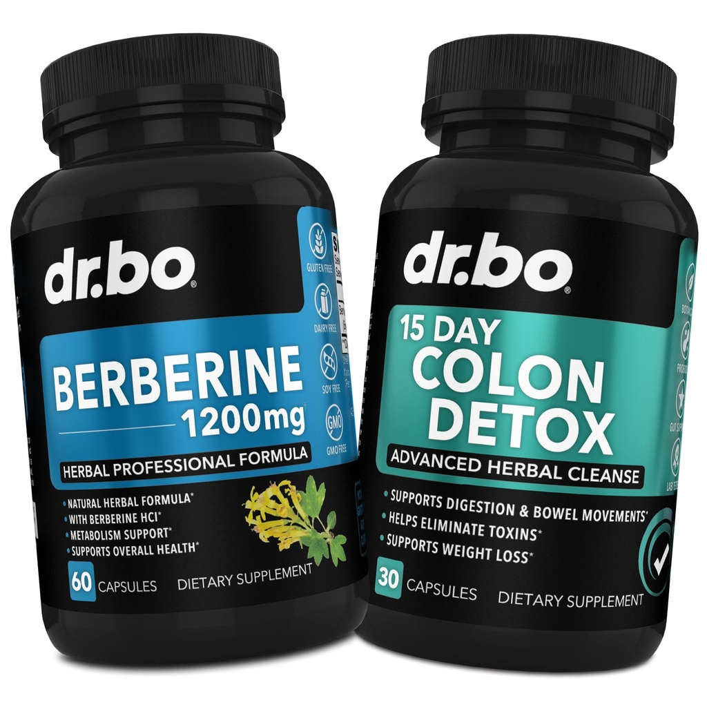 Berberineの補足及びコロンの洗剤のデトックス- Berberine HCLの補足のカプセル及び15日の腸のCleanseの丸薬及びプロバイオティック-Stomachの膨脹のための優れたHCLの腸の動きの補足