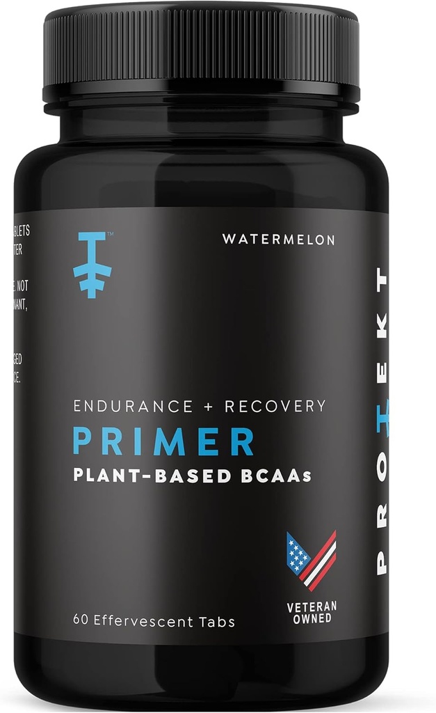 Protektプライマー - ビタミンCと植物ベースのBCAAサプリメント - 60発泡錠 - ビーガンBCAA - ウォーターメロン風味 - 最適なパフォーマンスとより高速回復のための最大吸収