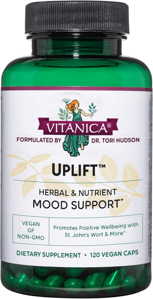 Vitanica Uplift, Mood and Emotional Support, Vegan, 120 Capsules