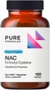 PureFormulas N-Acetyl-L-Cysteine - NACサプリメントカプセル900mg NAC、酸化防止グルタチオンプレカール - Detox +ワークアウト回復、および免疫サポート - 非GMO +ベジタリアンサプリメント - 120カプセル