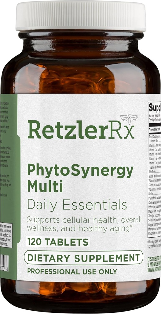RetzlerRxTM - 120錠 - Dr. RetzlerRxTMによるPhytoSynergyマルチw / Oアイロン - ビタミンとミネラルは、W /バイオアクティブプラント化合物を強化 - ルテイン、ゼアキサンチン、リコピン、およびレスベラトロール
