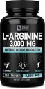 ゼールナチュラルズLアルギニン3000mgカプセル(150錠  1000mg) 最大用量L-アルギニン窒素酸化物は、筋肉の成長、血管機能とエネルギーをサポートするためのサプリメント - ニトリオキサイドブースター