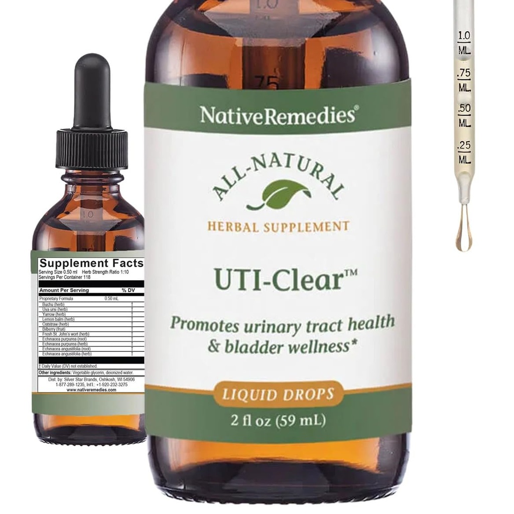 尿路と膀胱の健康のためのネイティブ救済UTI-Clear、59 ml