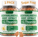 NEVISS Ashwagandha Gummies 2000mg、L-Theanine、5-HTP、Lemon Balm、Calm、Zzzs及び弛緩サポート、120の計算が付いているプラスのProprietaryのブレンドを感じて下さい