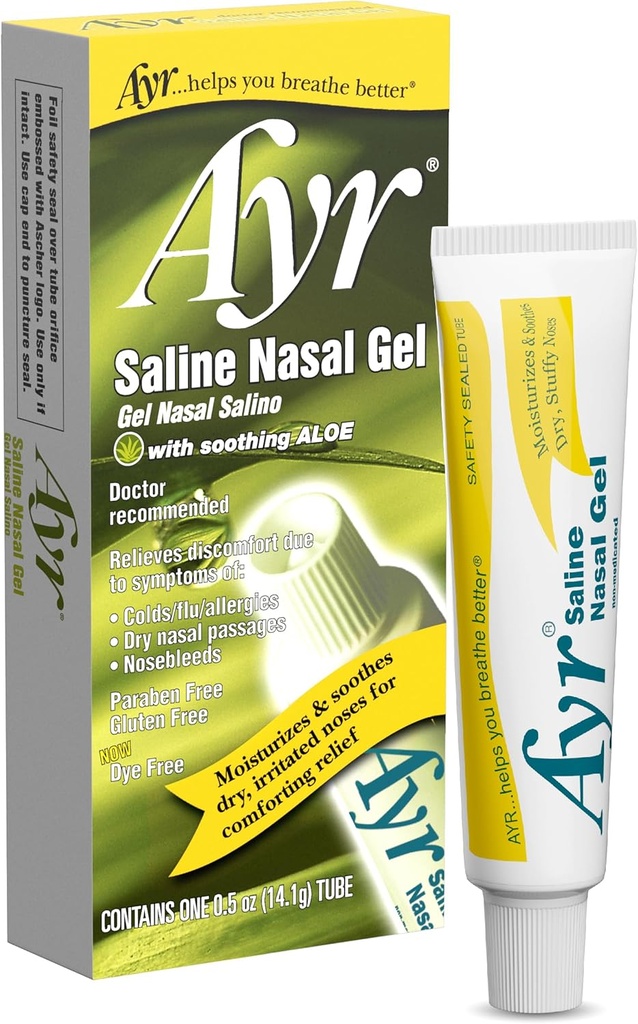 Ayr Saline Nasal ゲル, ソーシング アロエと, 0.5 オンス チューブ (1 のパック)